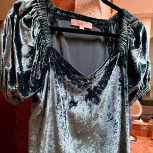 Crushed velvet top